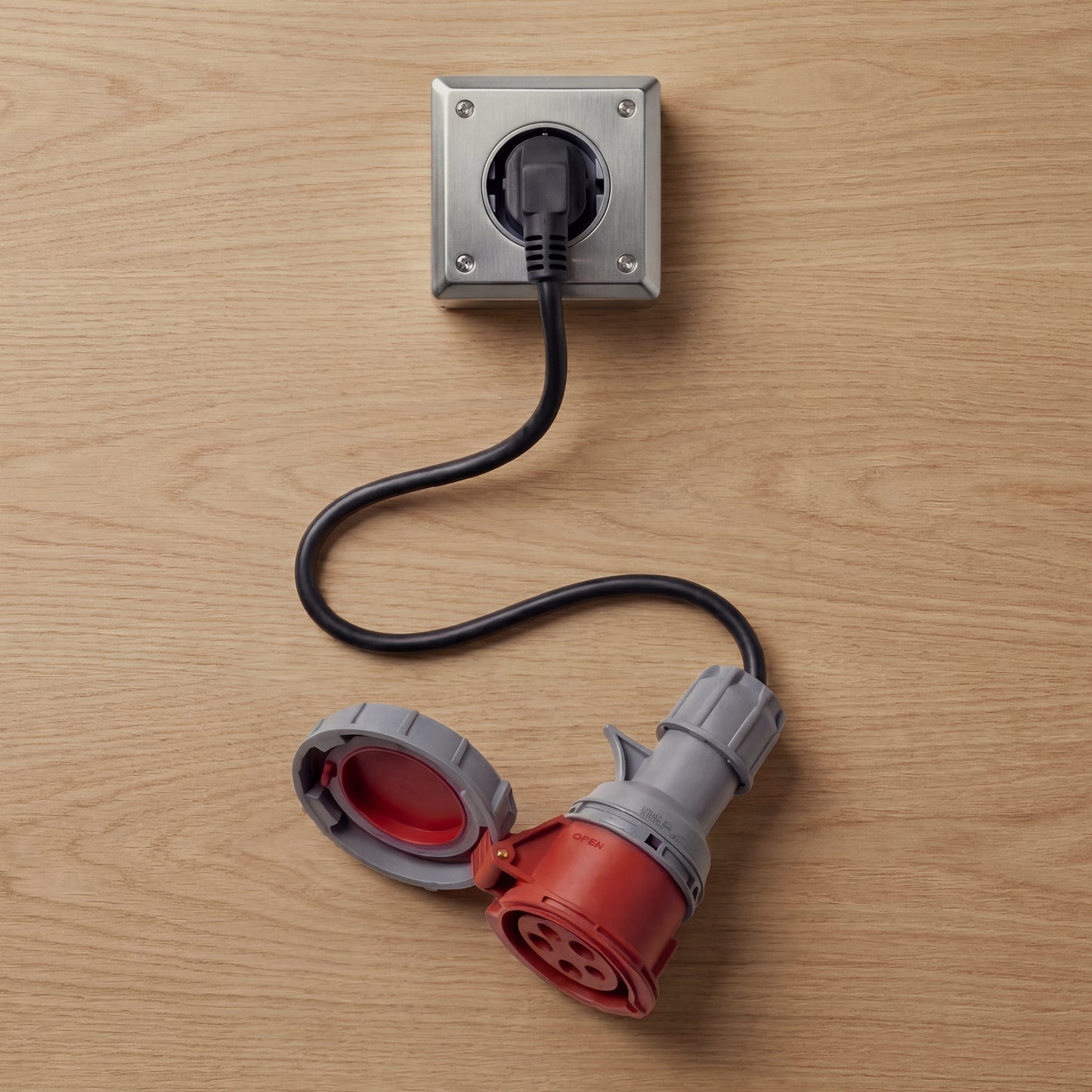 16A 5-polig auf Schuko-Adapter