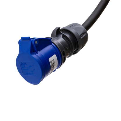 Adapterkabel Typ 2 (Ladestationsseite) auf 3-polige blaue 32A CEE-Buchse