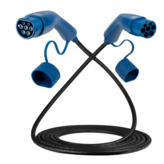 Typ 2 | 1 Phase | 32A | 7,4 kW Ladekabel