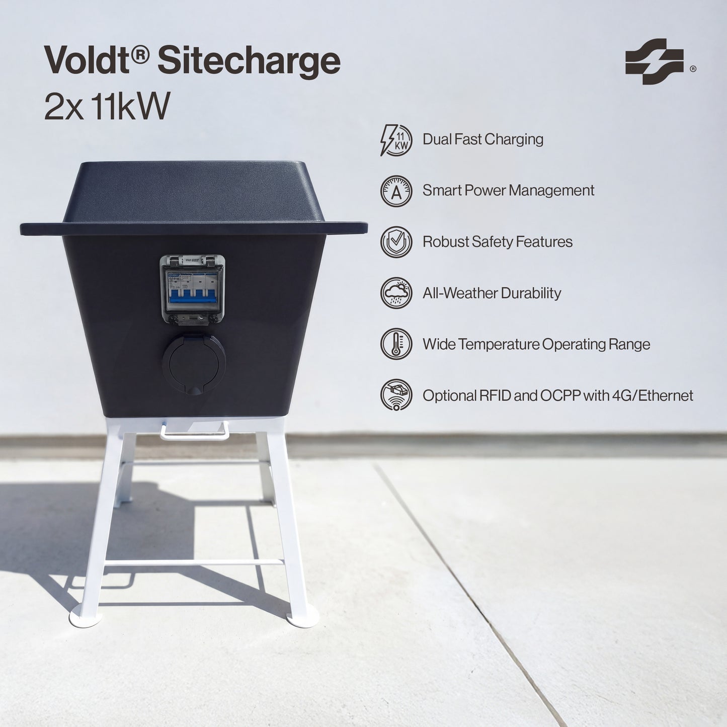 Voldt® Sitecharge | Typ 2 | 2×11 kW