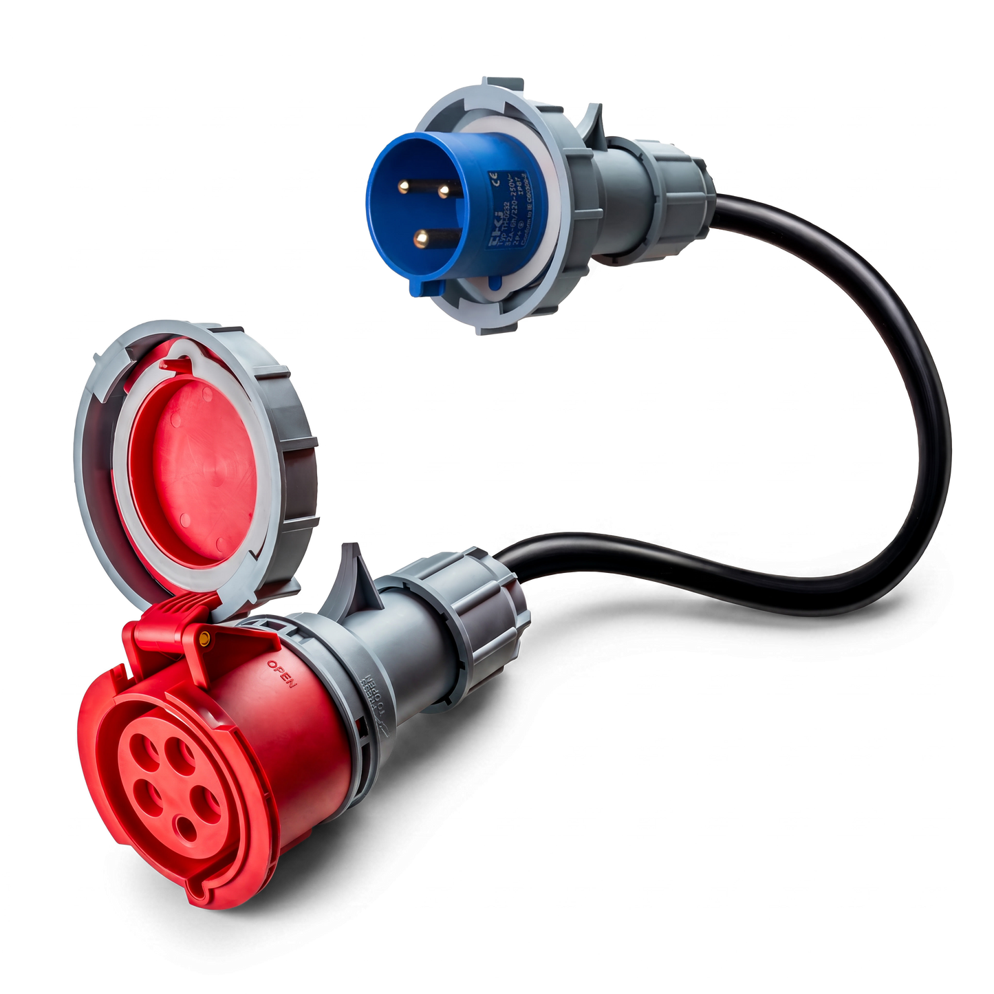 32A 5-poliges CEE auf 32A 3-poliges CEE Adapter