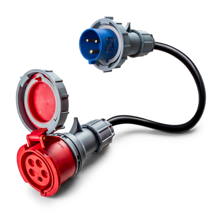 32A 5-poliges CEE auf 16A 3-poliges CEE Adapter
