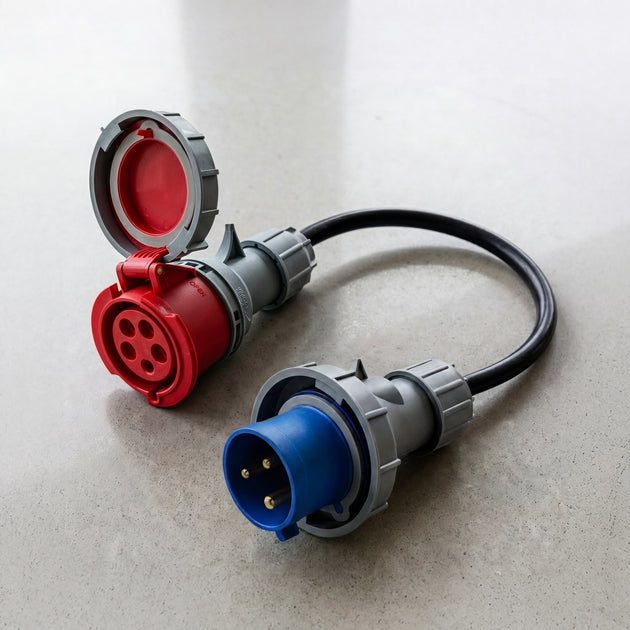 32A 5-poliges CEE auf 32A 3-poliges CEE Adapter