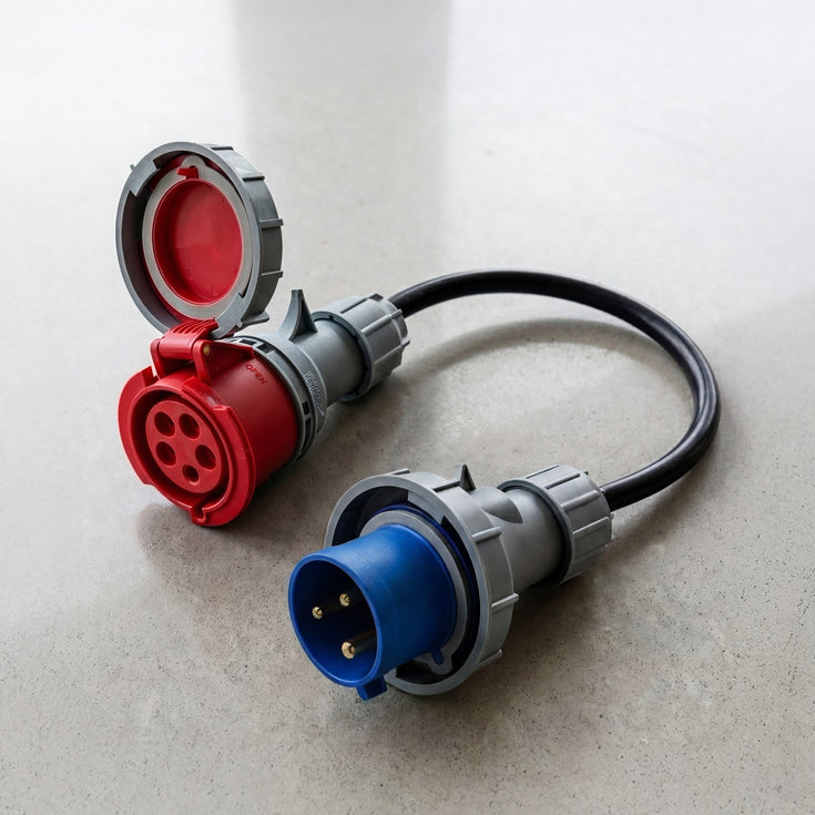 32A 5-poliges CEE auf 32A 3-poliges CEE Adapter