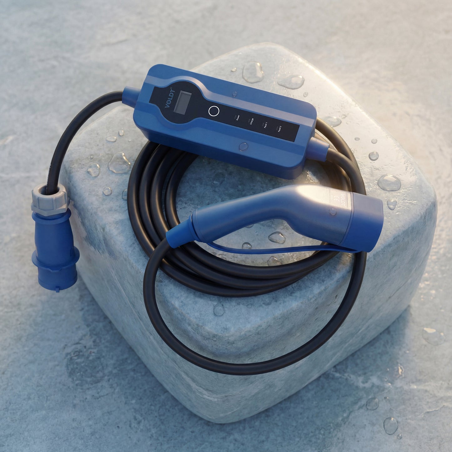 Voldt® CEE Ladekabel Typ 2 | 1 phasig | 8A - 16A | 3.7kW  + APP