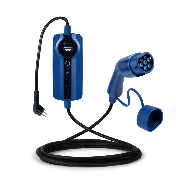 Voldt® Schuko Ladekabel Typ 2 | 8A - 16A | 3,7kW  + APP