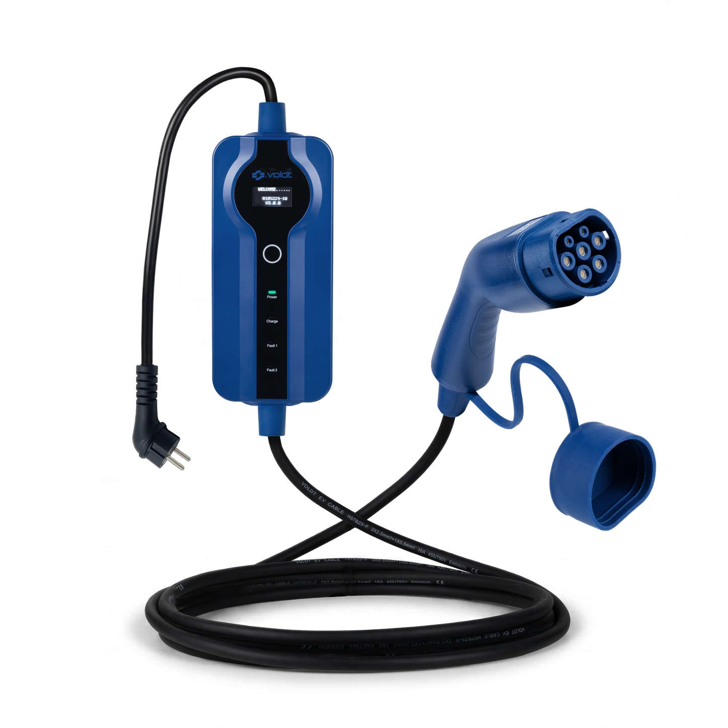 Voldt® Schuko Ladekabel Typ 2 | 8A - 16A | 3,7kW  + APP