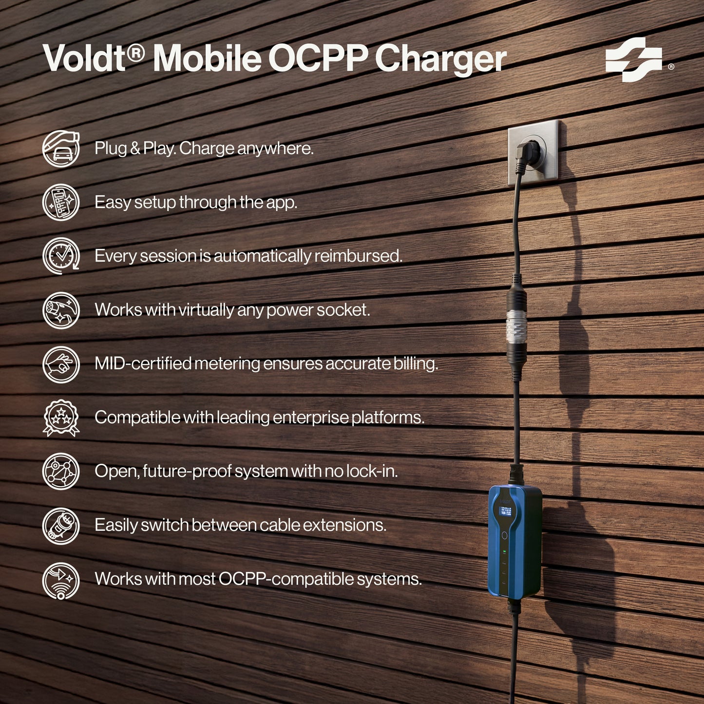 Voldt® Mobiles OCPP-Ladegerät