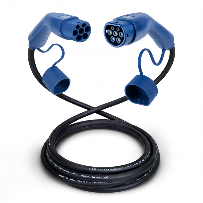 Typ 2 | Mode 3 | 32a | 22kW Ladekabel