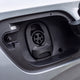 Close-up of the Type 1 charging socket on an electric car